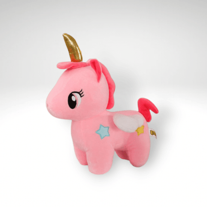Peluche licorne avec un corne doré