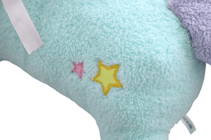 Peluche licorne bonbon bleu et rose
