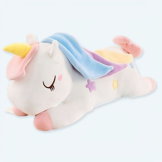 Peluche licorne géante arc-en-ciel douce enchantée