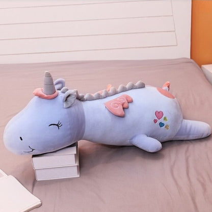 Peluche licorne oreiller lumineux doux arc-en-ciel enfant