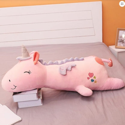 Peluche licorne oreiller lumineux doux arc-en-ciel enfant