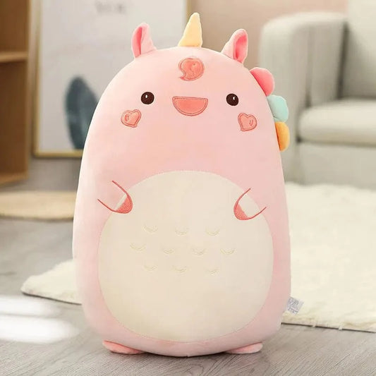 Peluche licorne squishmallow rose et souriante