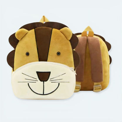 Peluche lion sac à dos doux enfant safari aventure