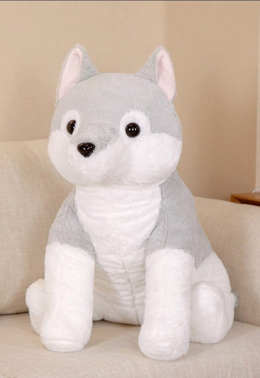 Peluche loup assis à câlins