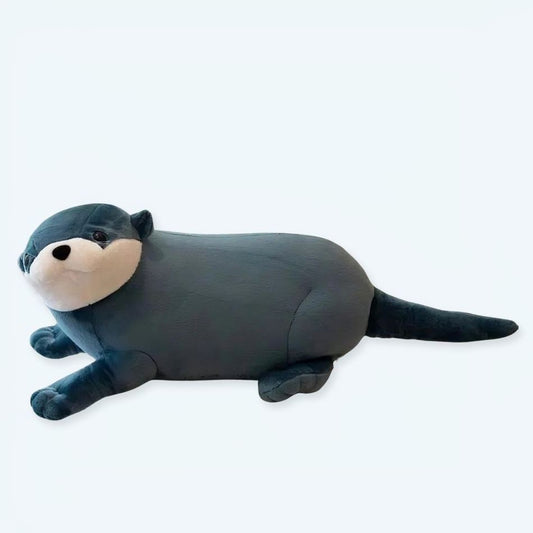 Peluche loutre bleu douce câline pour enfant univers marin