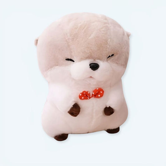 Peluche loutre marron douillette câlin enfant
