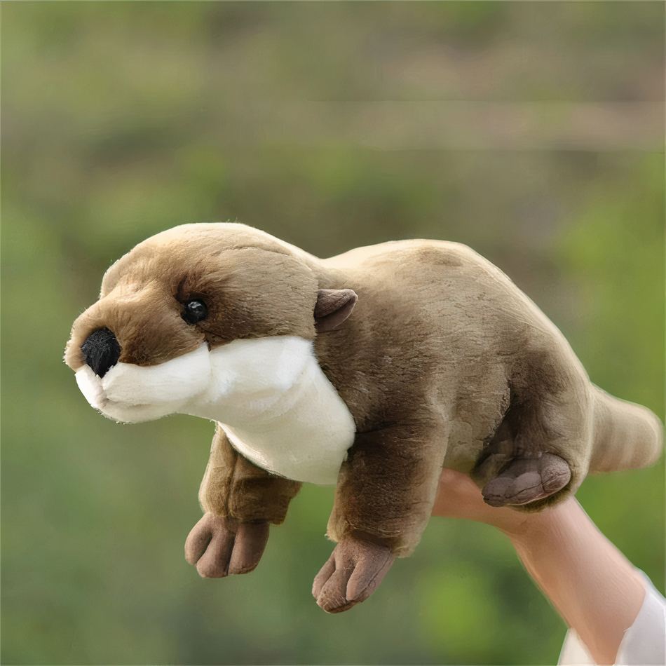 Peluche loutre réaliste douce câline pour enfant