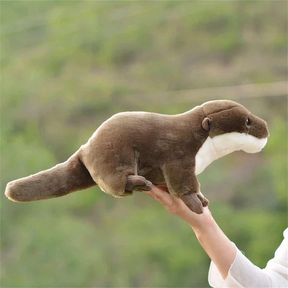 Peluche loutre réaliste douce câline pour enfant