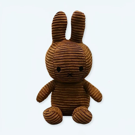 Peluche Miffy marron côtelé douce enfant câlin