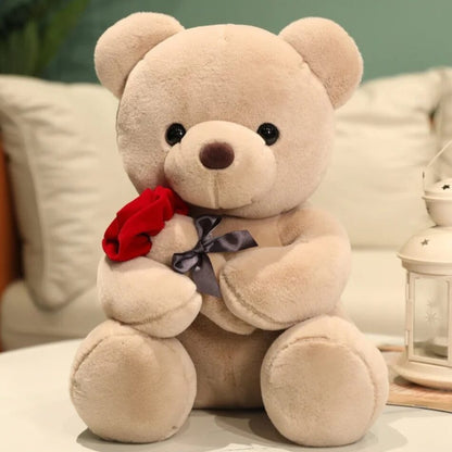 Peluche nounours romantique rose douce cadeau St-Valentin