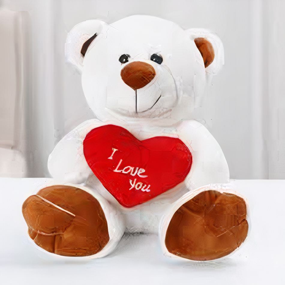Peluche ours blanc câlin doux hiver chaleureux