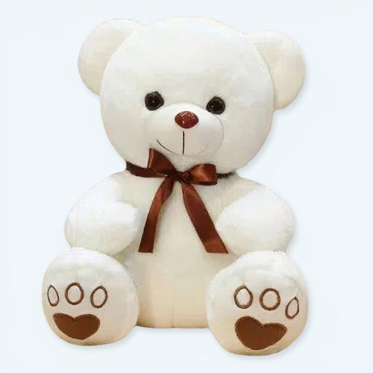 Peluche ours blanc doux hiver compagnon câlin doux
