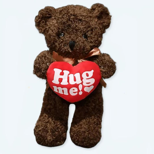 Peluche ours brun doux réconfort câlin enfant