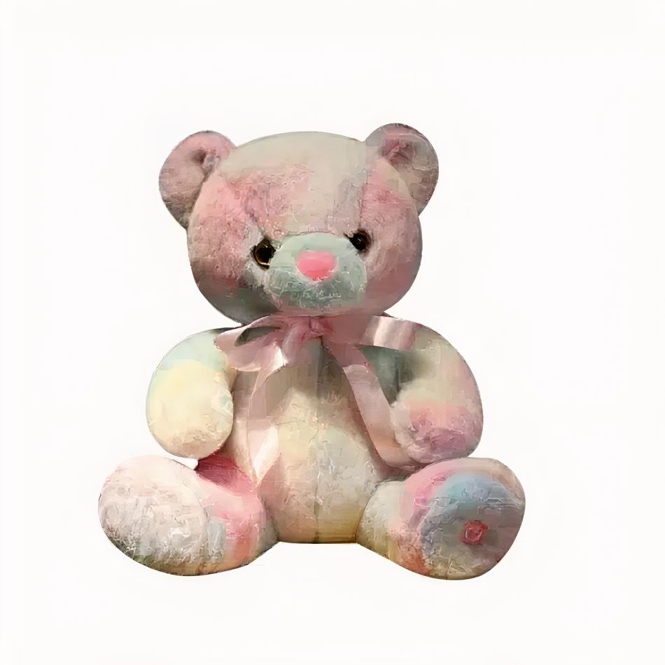 Peluche ours colorée veilleuse douce chambre enfant