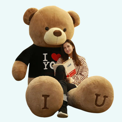 Peluche ours géant câlin amour en Tshirt doux