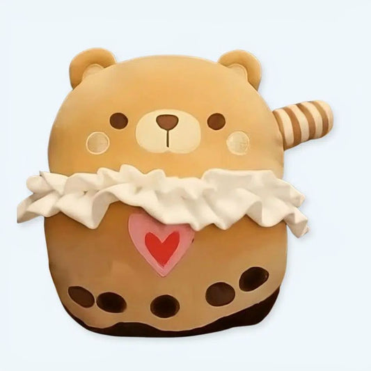 Peluche ours joyeux doux câlin univers enfant chaleureux
