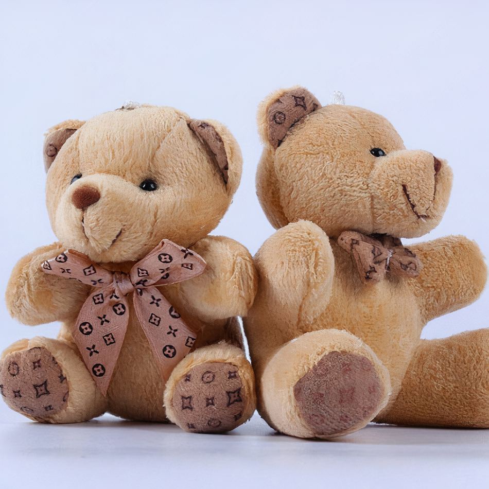 Peluche ours marron porte-clés mignon doux accessoire