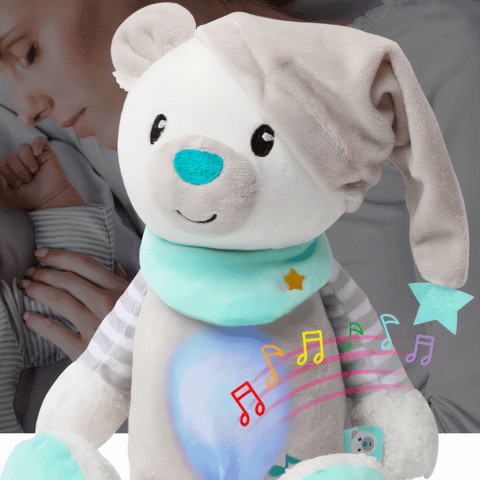 Peluche ours musical doux veilleuse nuit apaisante