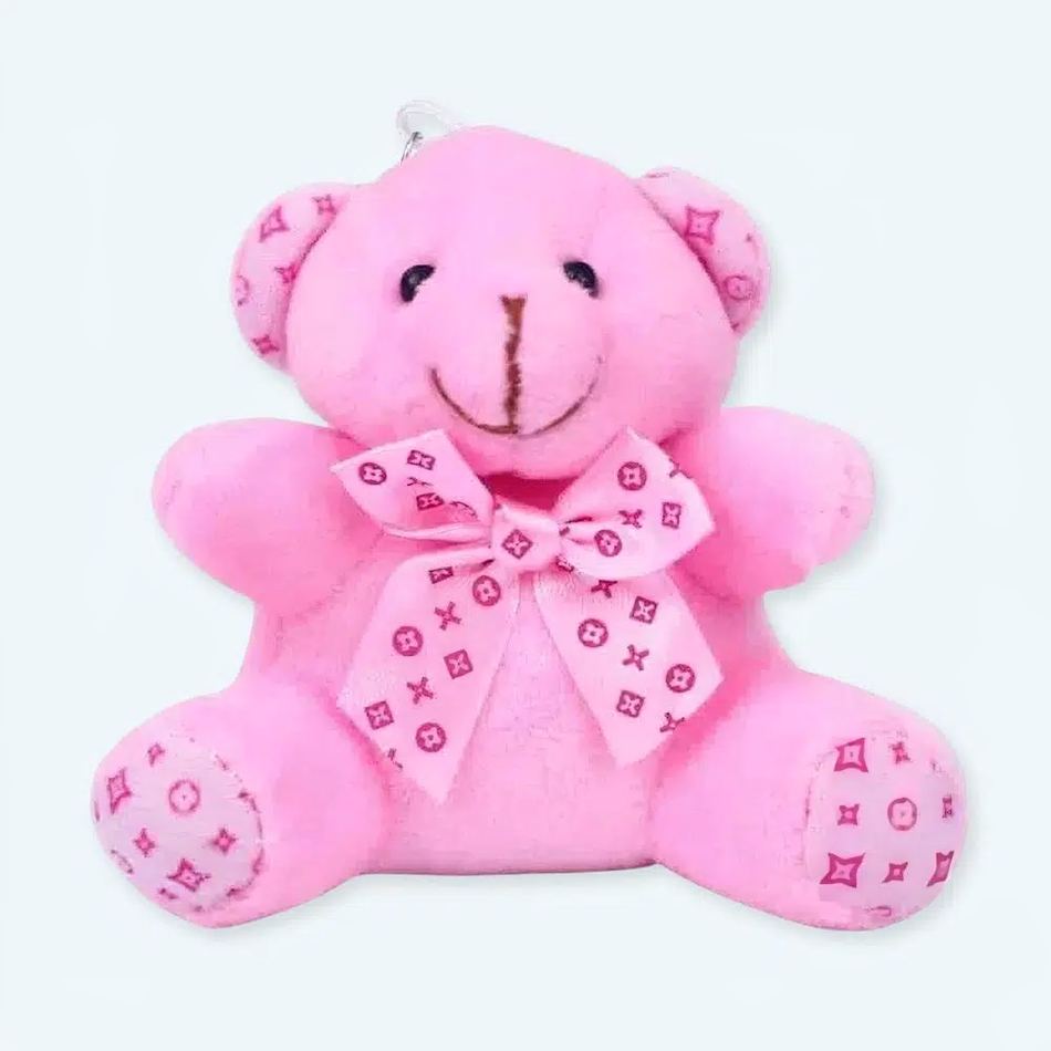 Peluche ours porte-clés rose doux accessoire mignon
