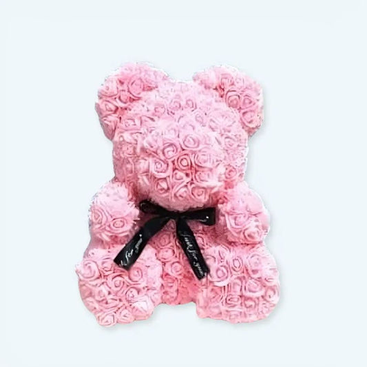 Peluche ours rose fleurs douces câlin décoration chambre