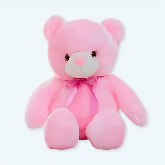 Peluche ours rose lumineux LED douce nuit apaisante