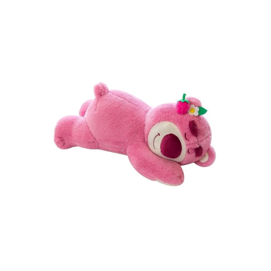 Peluche ours rose oreiller doux câlin chambre enfant