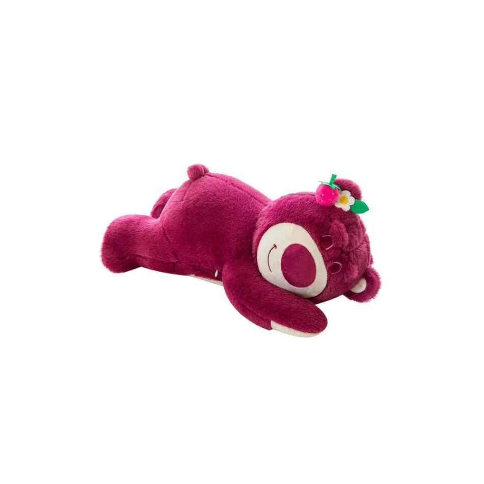 Peluche ours rose oreiller doux câlin chambre enfant