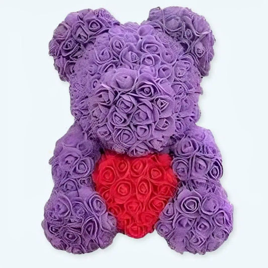 Peluche ours roses violettes douce collection unique