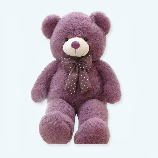 Peluche ours violet géant doux câlin chambre enfant