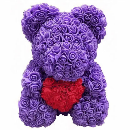 Peluche ours violettes roses douce câline enfant