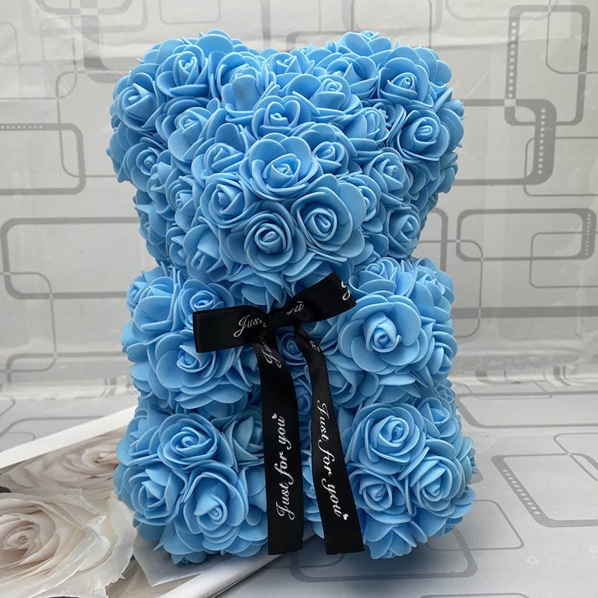 Peluche ourson en rose Saint-Valentin