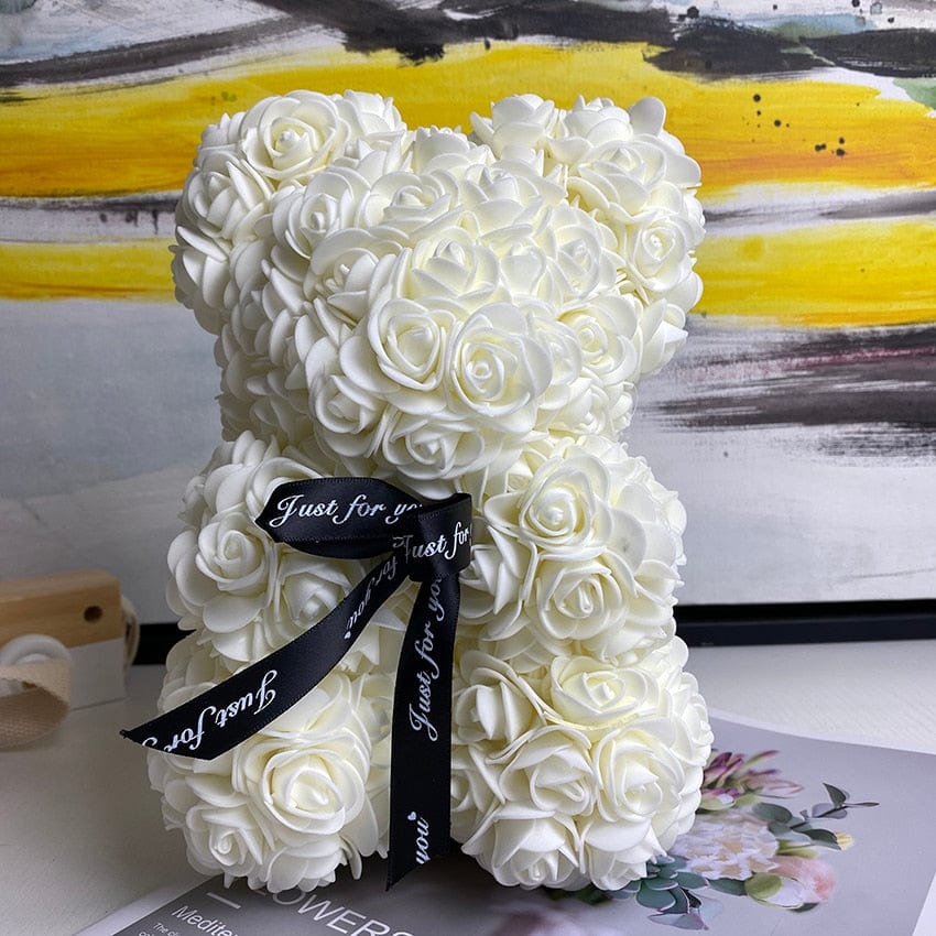 Peluche ourson en rose Saint-Valentin