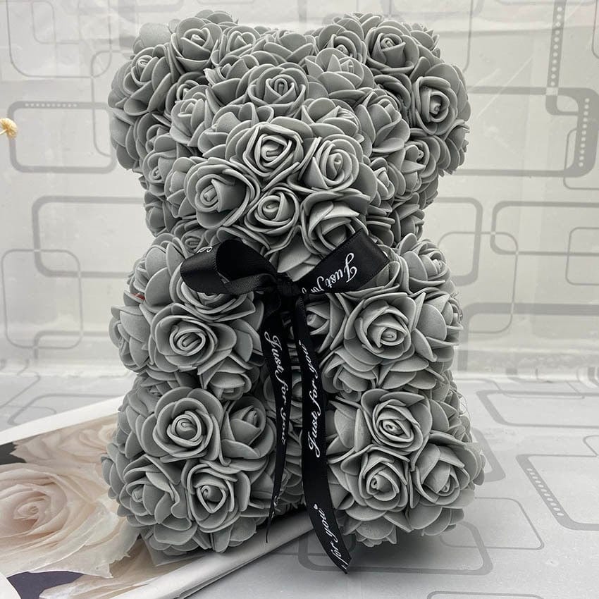 Peluche ourson en rose Saint-Valentin