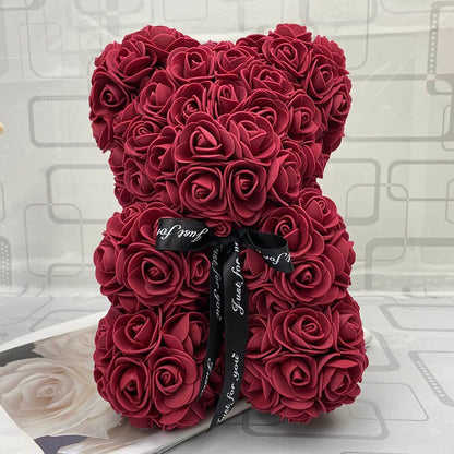 Peluche ourson en rose Saint-Valentin