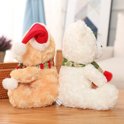 Peluche ourson noël avec un bonnet rouge