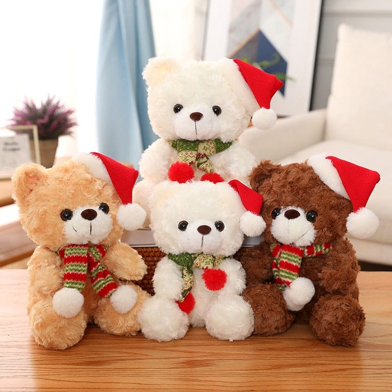Peluche ourson noël avec un bonnet rouge
