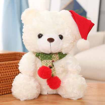 Peluche ourson noël avec un bonnet rouge