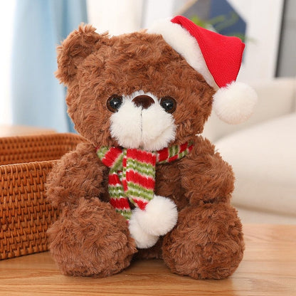 Peluche ourson noël avec un bonnet rouge