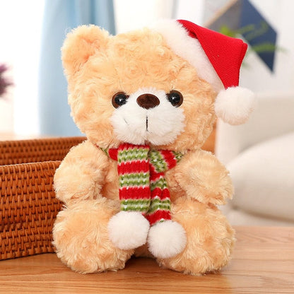 Peluche ourson noël avec un bonnet rouge