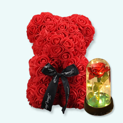 Peluche ourson rose amour romantique cadeau éternel