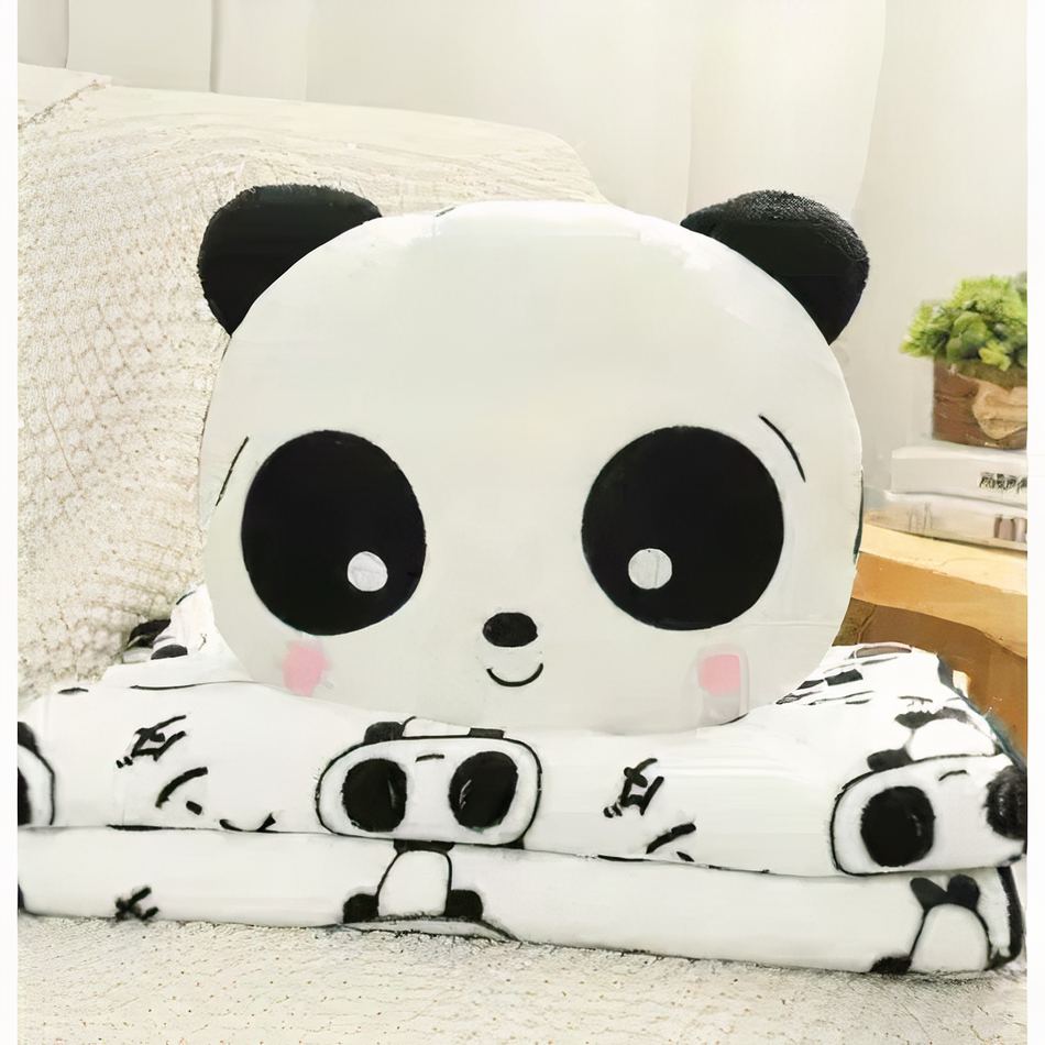 Peluche panda doux câlin avec couverture chaleureuse