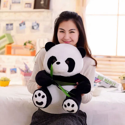 Peluche panda gourmand doux animal câlin enfant