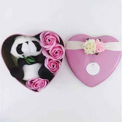 Peluche panda romantique coffret doux Saint Valentin