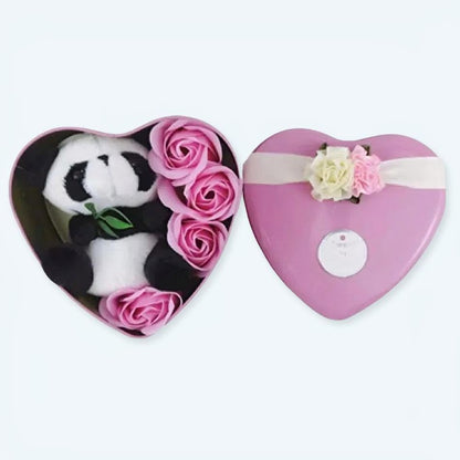 Peluche panda romantique coffret doux Saint Valentin