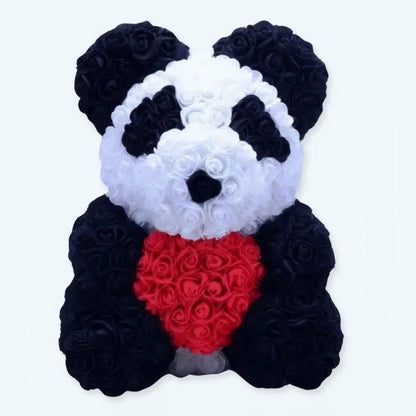 Peluche panda rose rouge douce câline décoration enfant