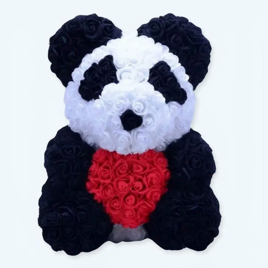 Peluche panda rose rouge douce câline décoration enfant