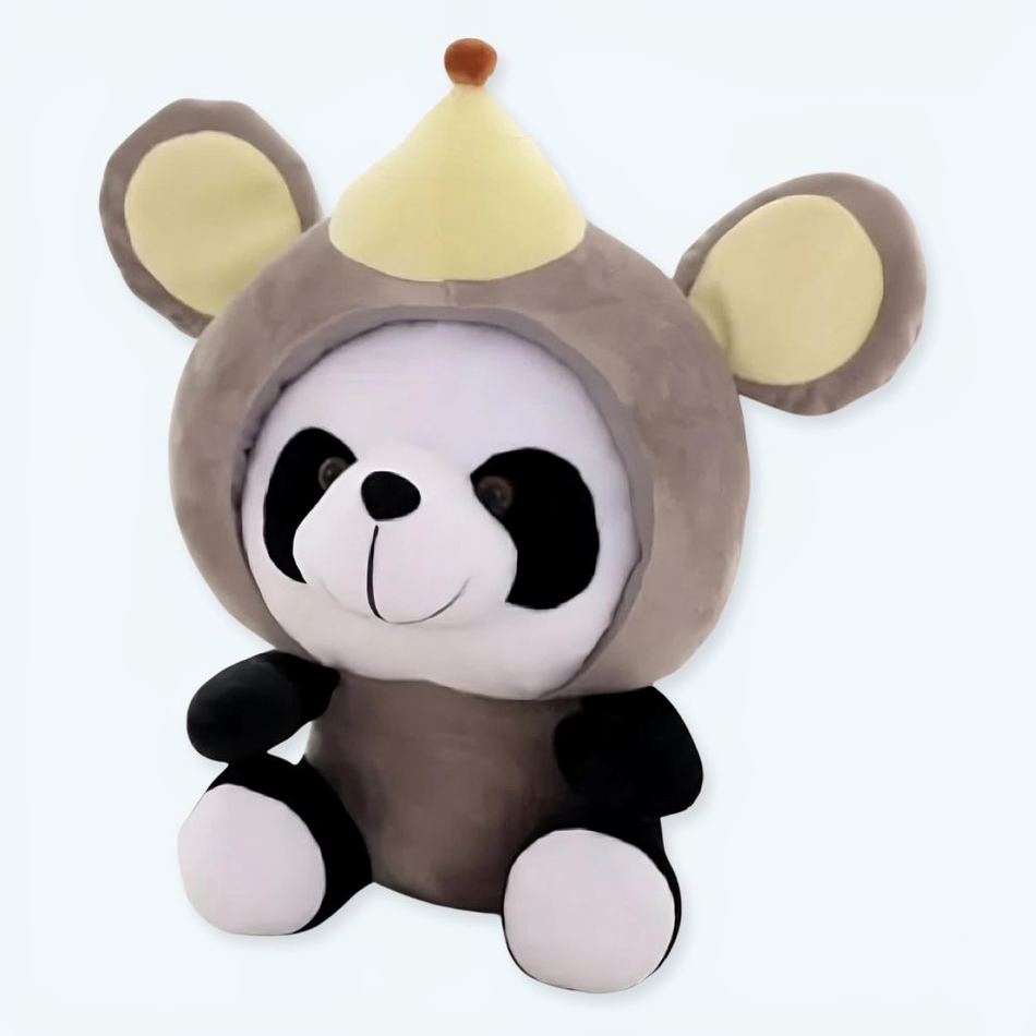 Peluche panda souris adorable enfant douce câline