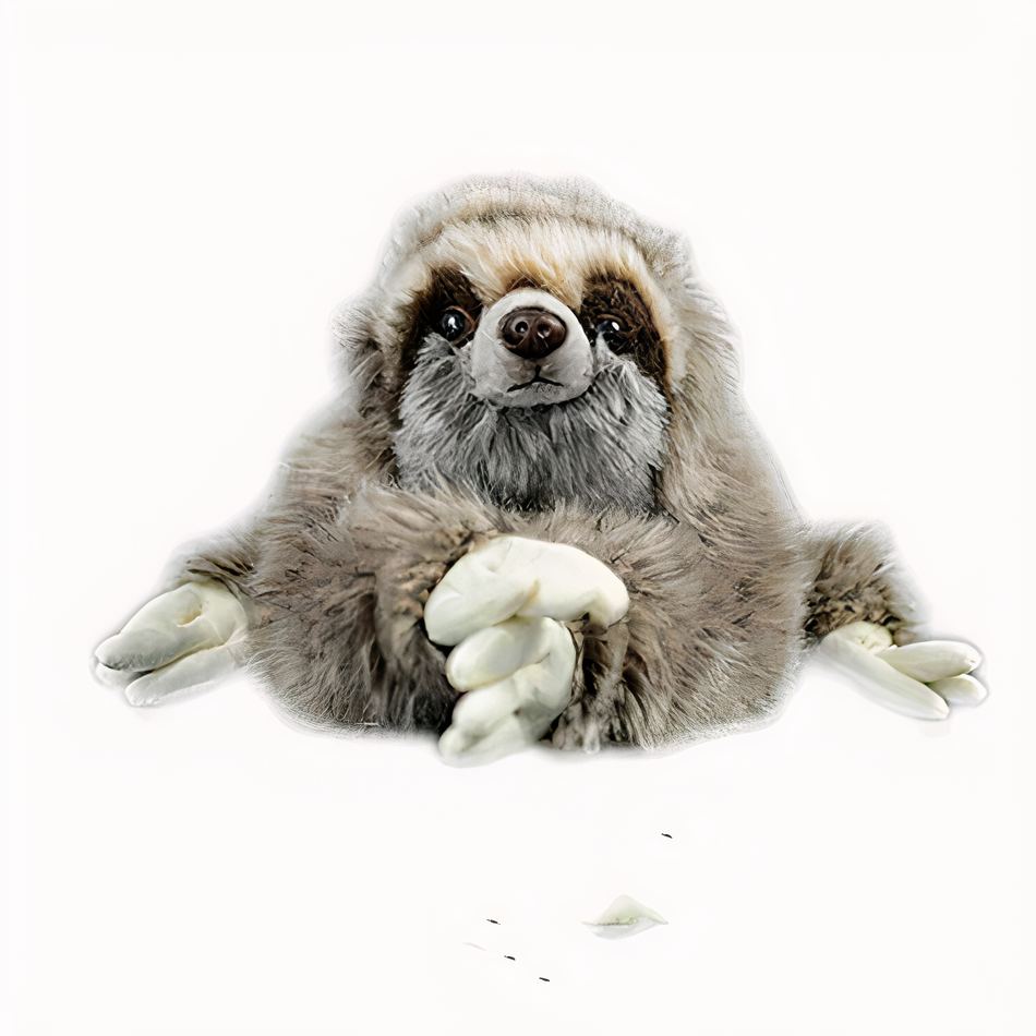 Peluche paresseux doux poilu câlin enfant forêt