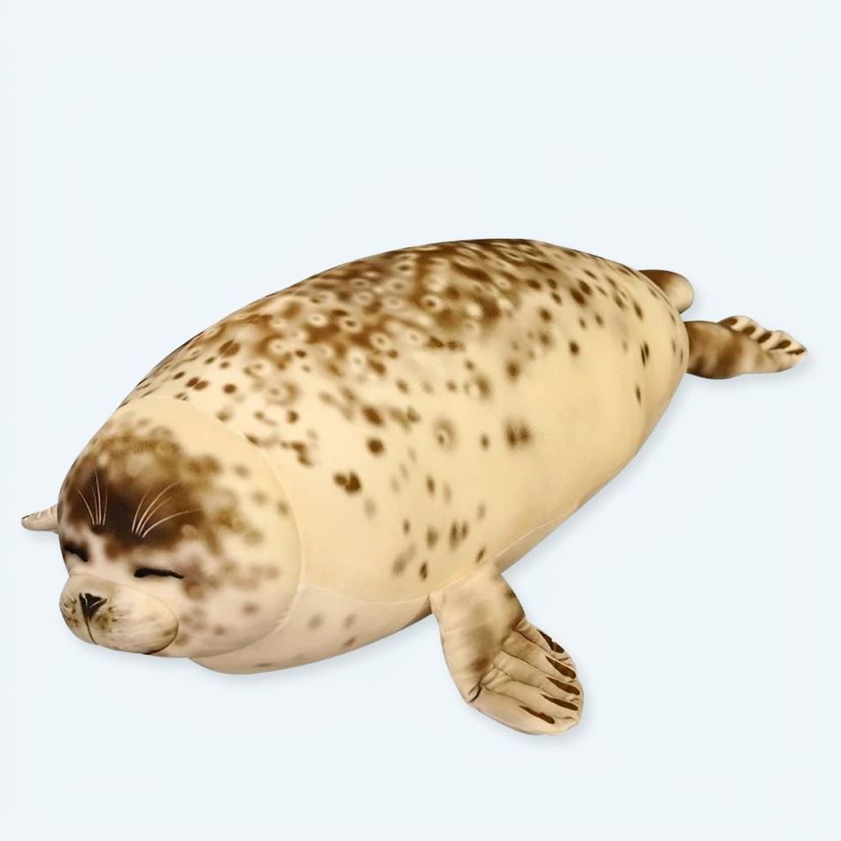 Peluche phoque XXL réaliste douce hiver câlin déco