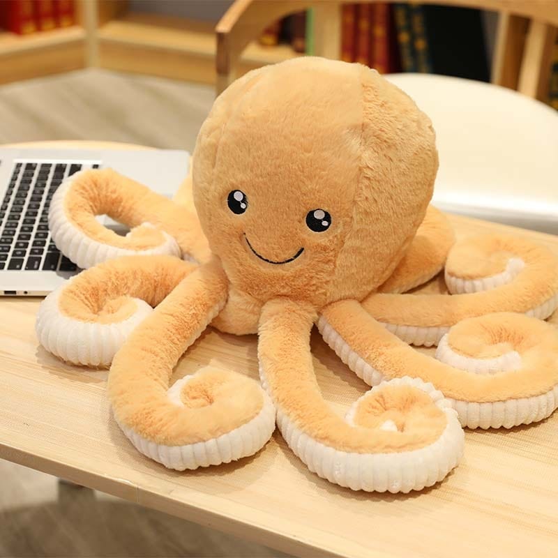 Peluche pieuvre contente et colorée